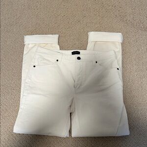 Talbots Women's Cream Straight Leg corduroy Pants